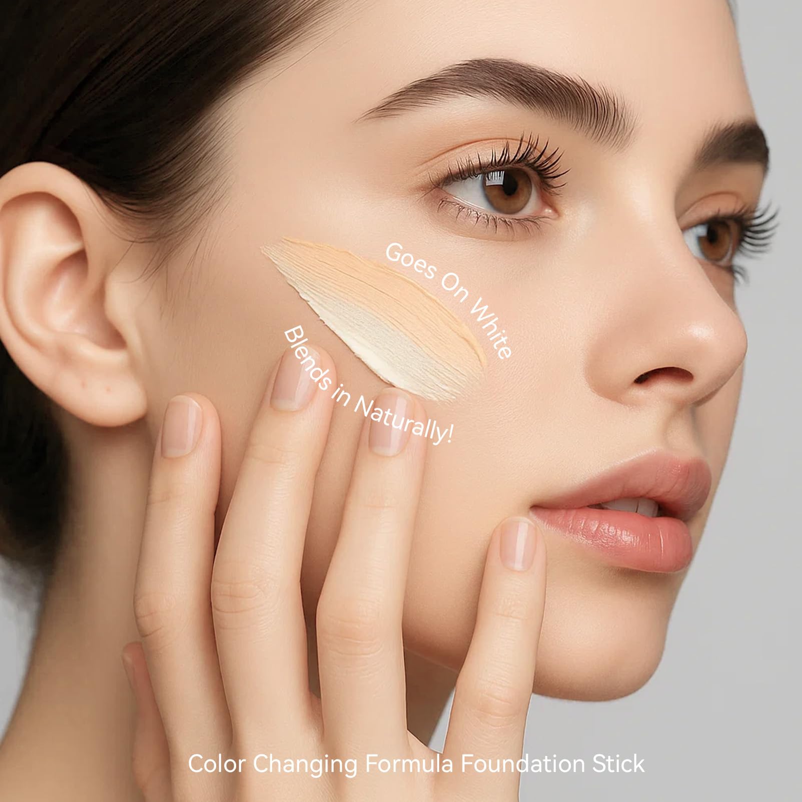 EELHOE full-coverage foundation stick creates a flawless, lightweight finish.