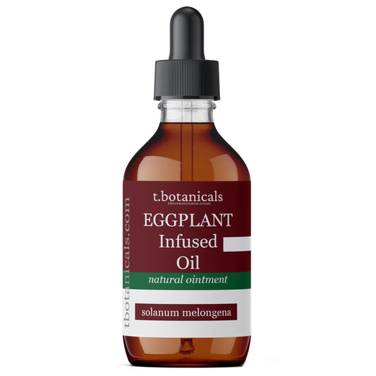 Eggplant Oil bottle pour shows easy application for broad skincare support
