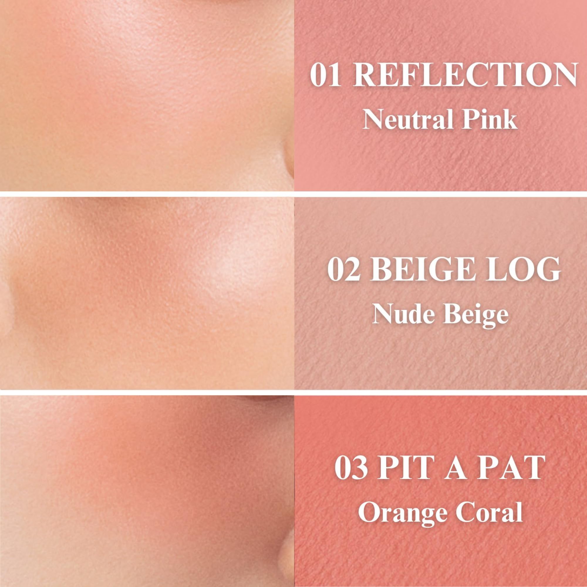 EGLIPS All Over Blusher on eyes and cheeks demonstrates versatile color.