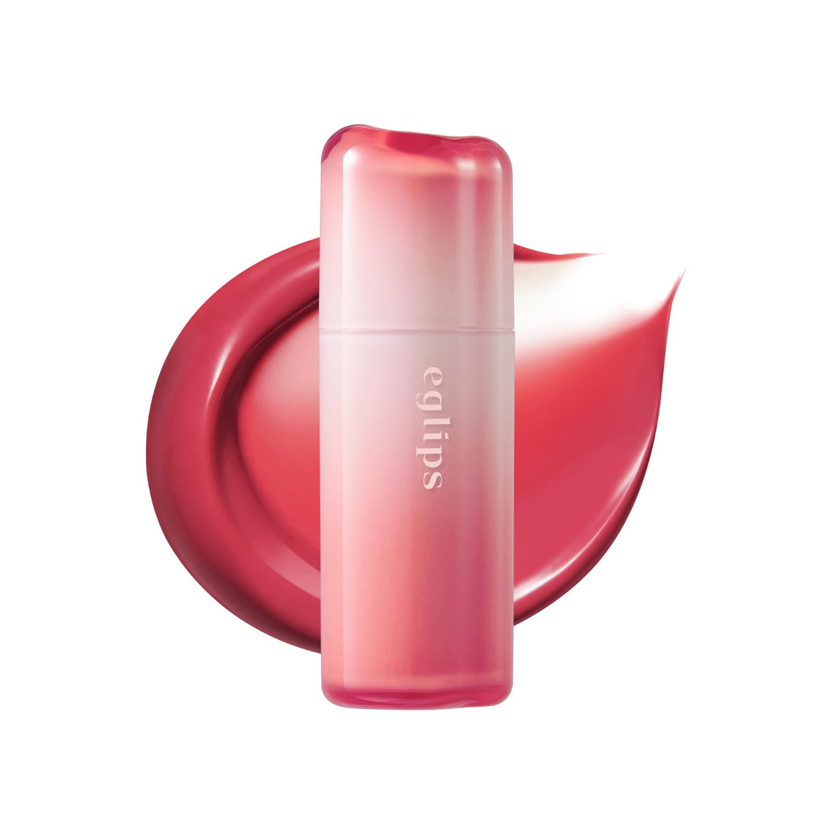 EGLIPS Dew Glaze Tint 05 Sorbet application close-up with smooth tint and glossy shine.