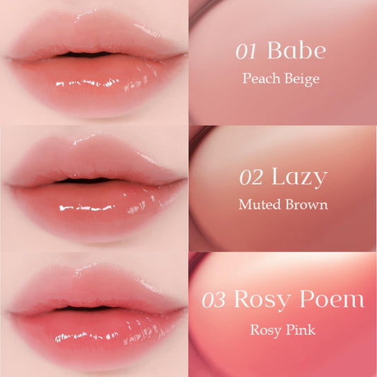 EGLIPS Dew Glaze Tint 07 Sol Peach packaging on display for easy access
