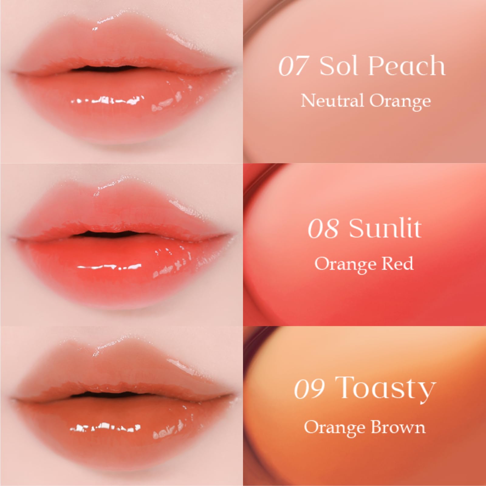 EGLIPS Dew Glaze Tint 09 Toasty gloss finish enhances lips with dew-like shine