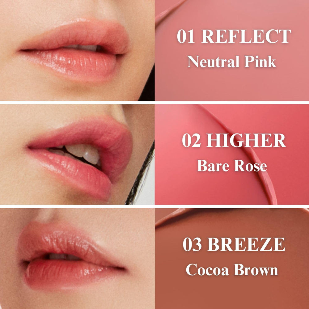 Glow balm texture melts smoothly for natural color on lips and cheeks.