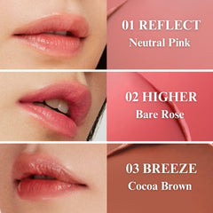 EGLIPS Lip & Cheek Glow Balm on the cheek shows buildable tint with seamless blending.