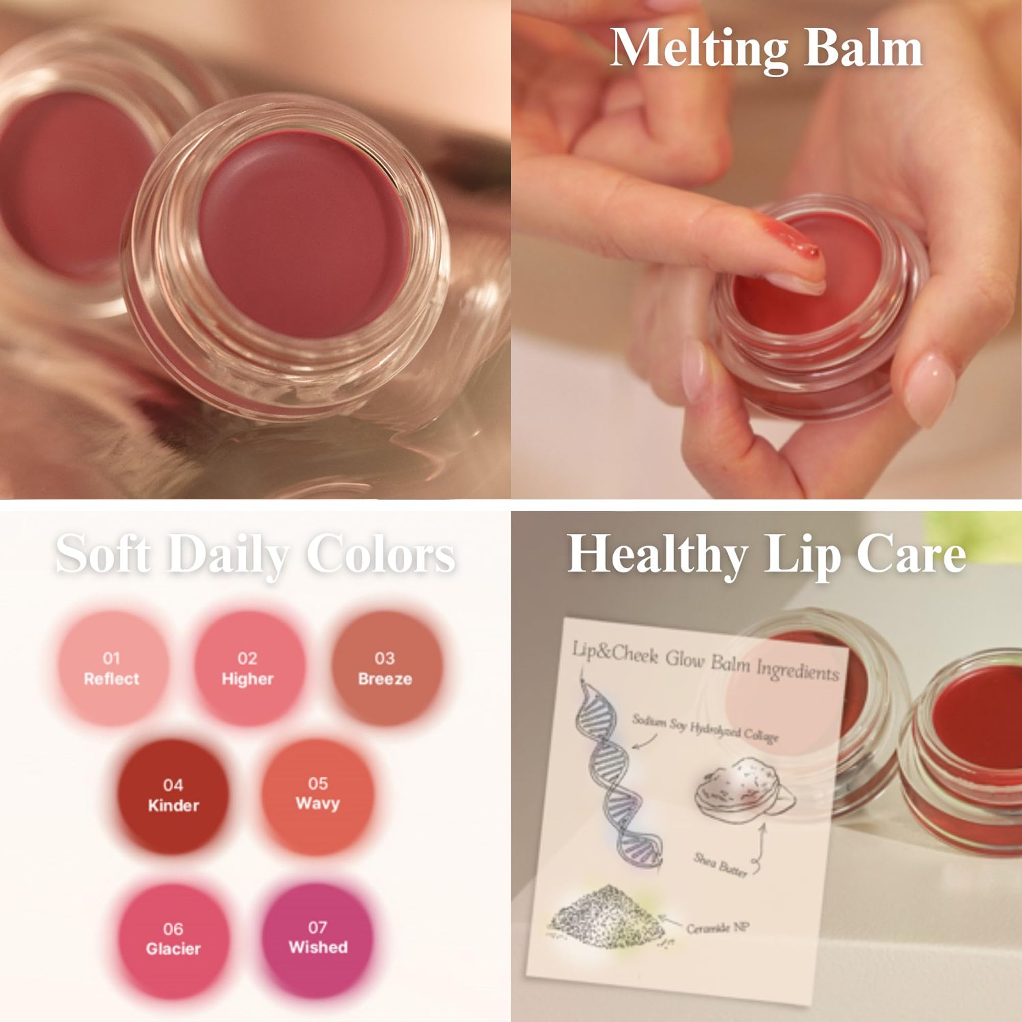 EGLIPS Lip & Cheek Glow Balm uses clean ingredients suitable for sensitive skin.