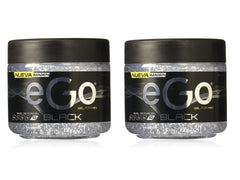 EGO Hair Gel Black bottle (450ml) with strong hold for defined styles.