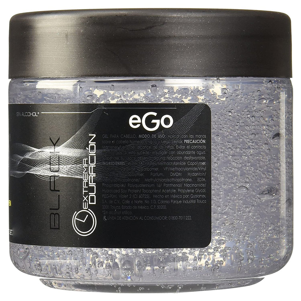 EGO gel in use for a sleek, structured look.