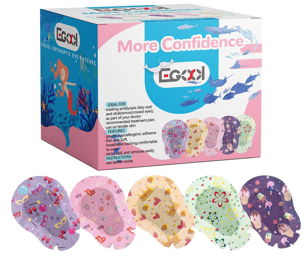 EGOOL kids eye patch with crown pattern offers gentle shielding for daytime wear.
