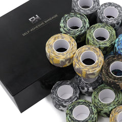 EH Tattoo 24Pcs bandages color rolls for versatile first aid and tattoo grip wraps.