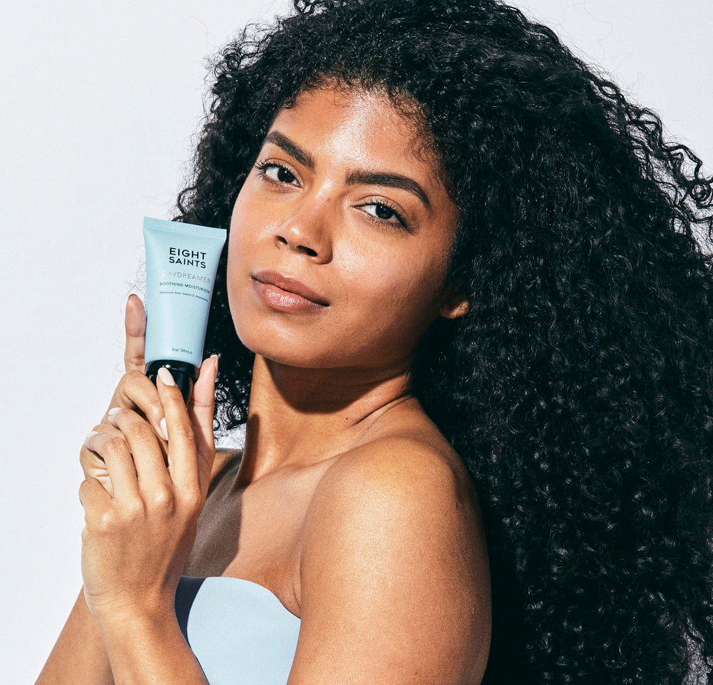 Eight Saints Daydreamer packaging label highlights fragrance-free, cruelty-free formulation.