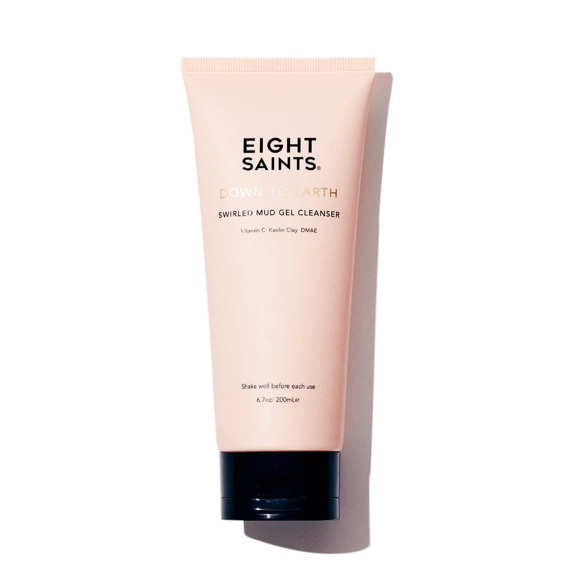 Eight Saints Down To Earth Mud Gel Face Wash bottle showing natural clays for daily cleansing