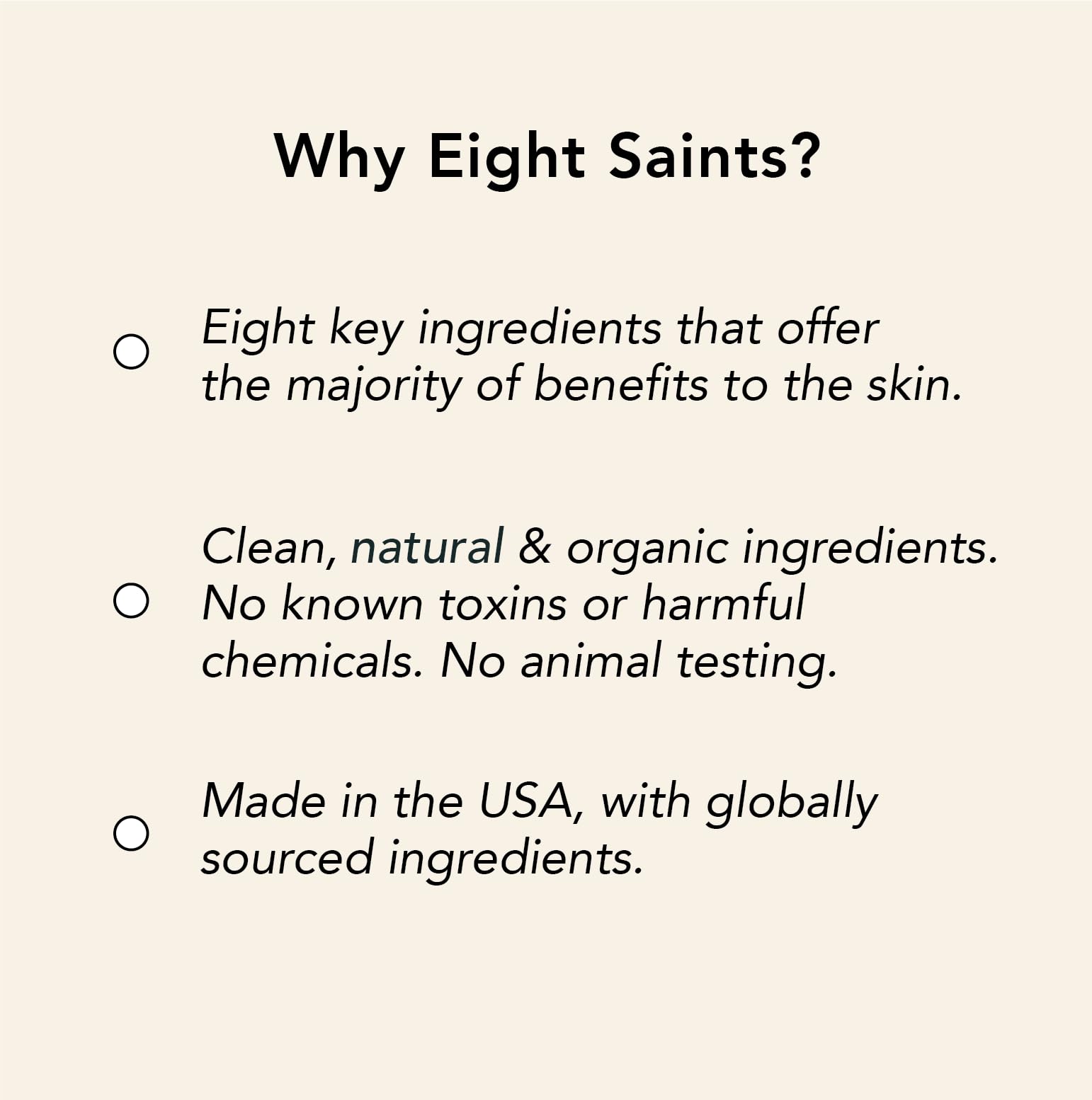 Eight Saints fragrance-free serum ideal for sensitive skin users.