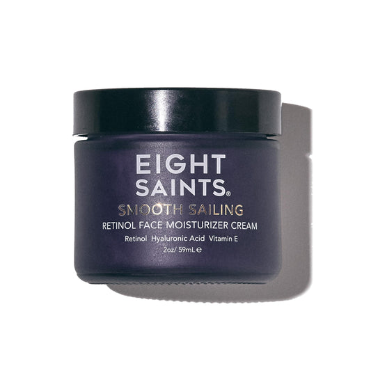 Eight Saints Retinol Moisturizer bottle delivering deep hydration for the face.