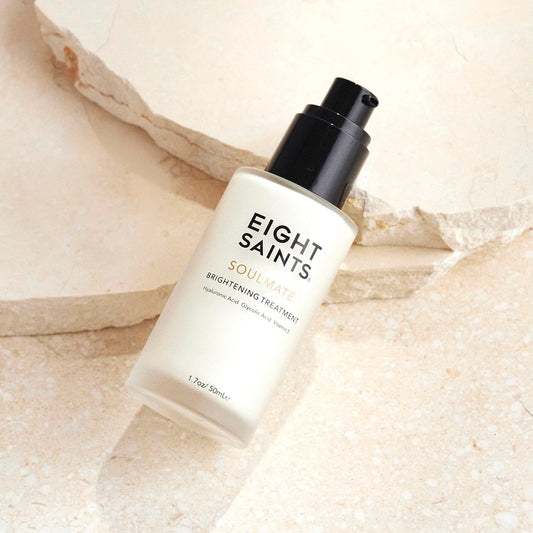 Eight Saints Soulmate Lotion pump demonstrates easy, controlled application for nightly skincare