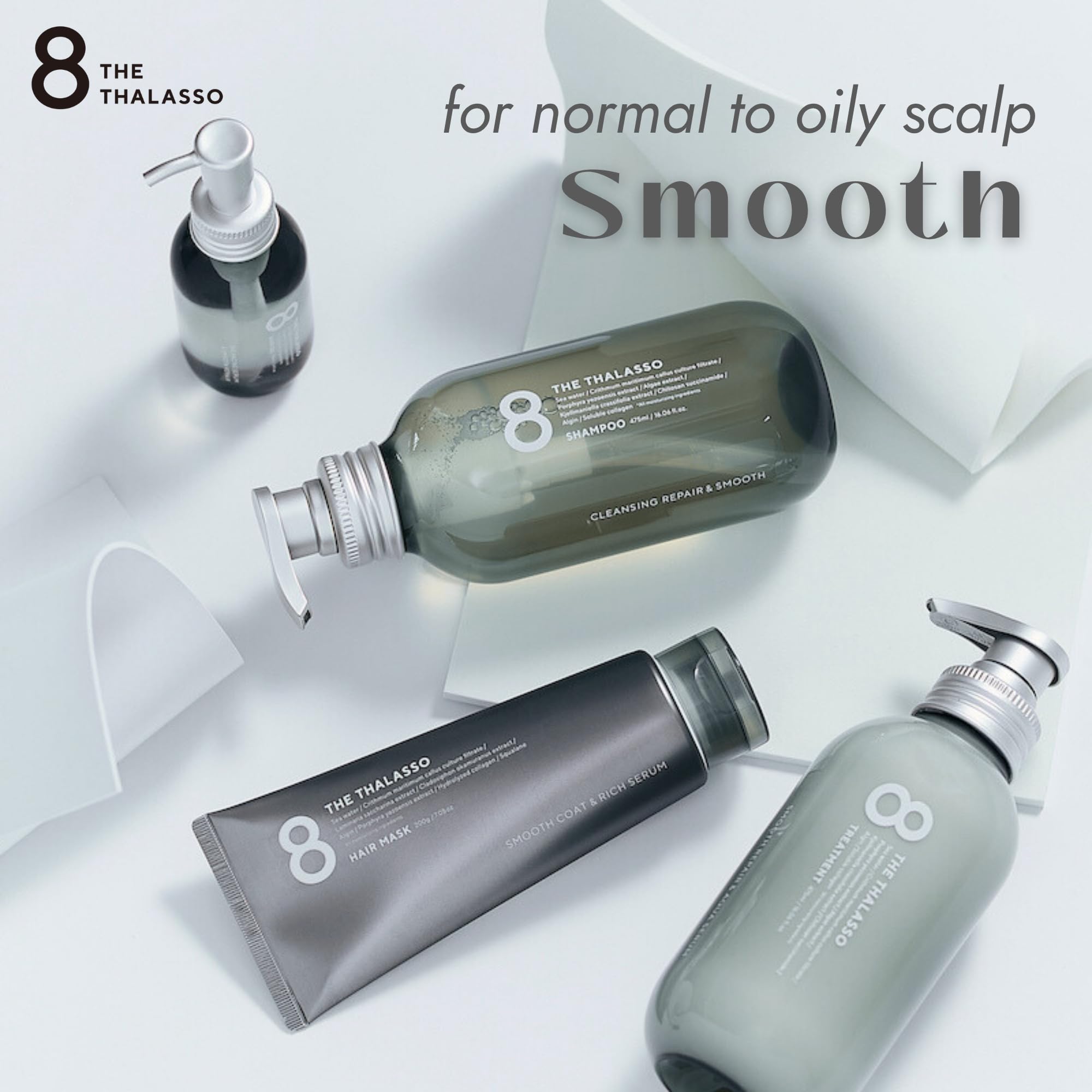 Eight the Thalasso deep sea water and seaweed for balanced moisture.