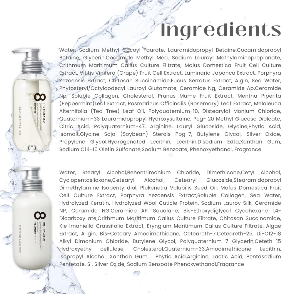 Eight the Thalasso MOIST duo used on dry hair at home