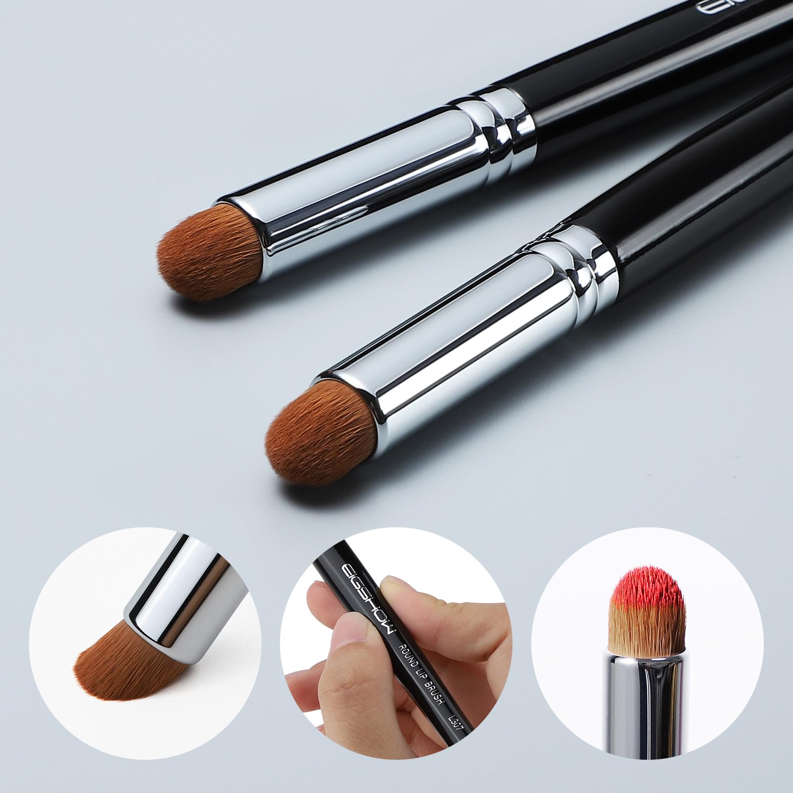EIGSHOW Lip Brush shown as a versatile tool for precise makeup.