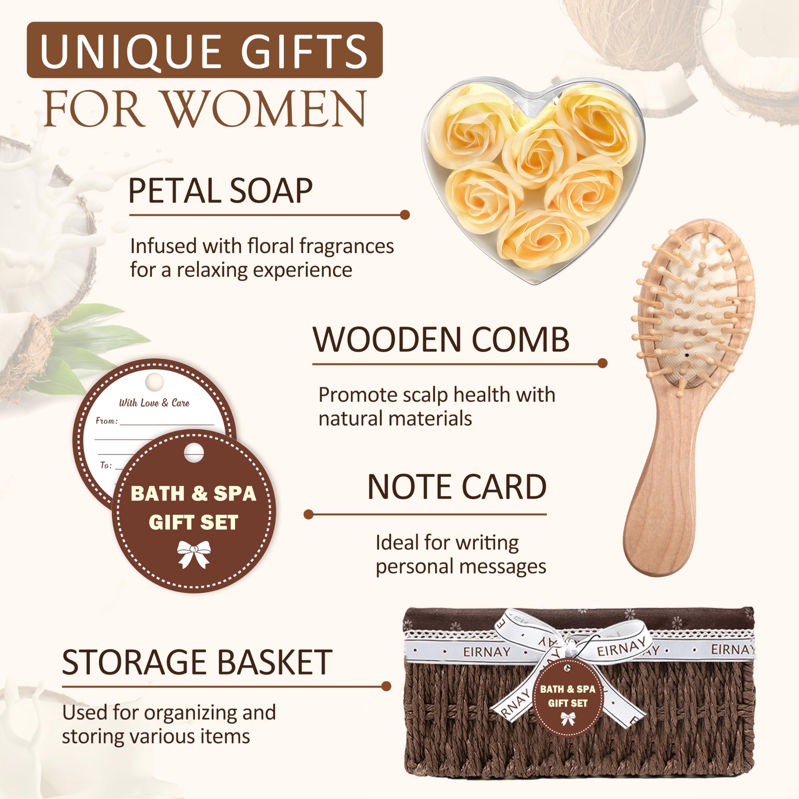 EIRNAY coconut vanilla scrub for gentle exfoliation
