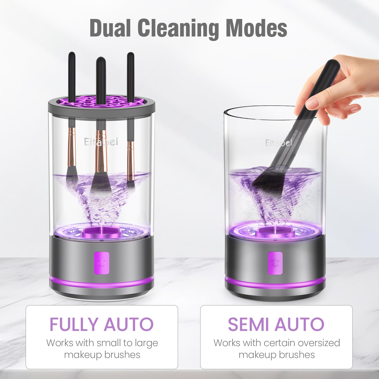 EITABEL portable travel-ready cleaner fits in your bag.