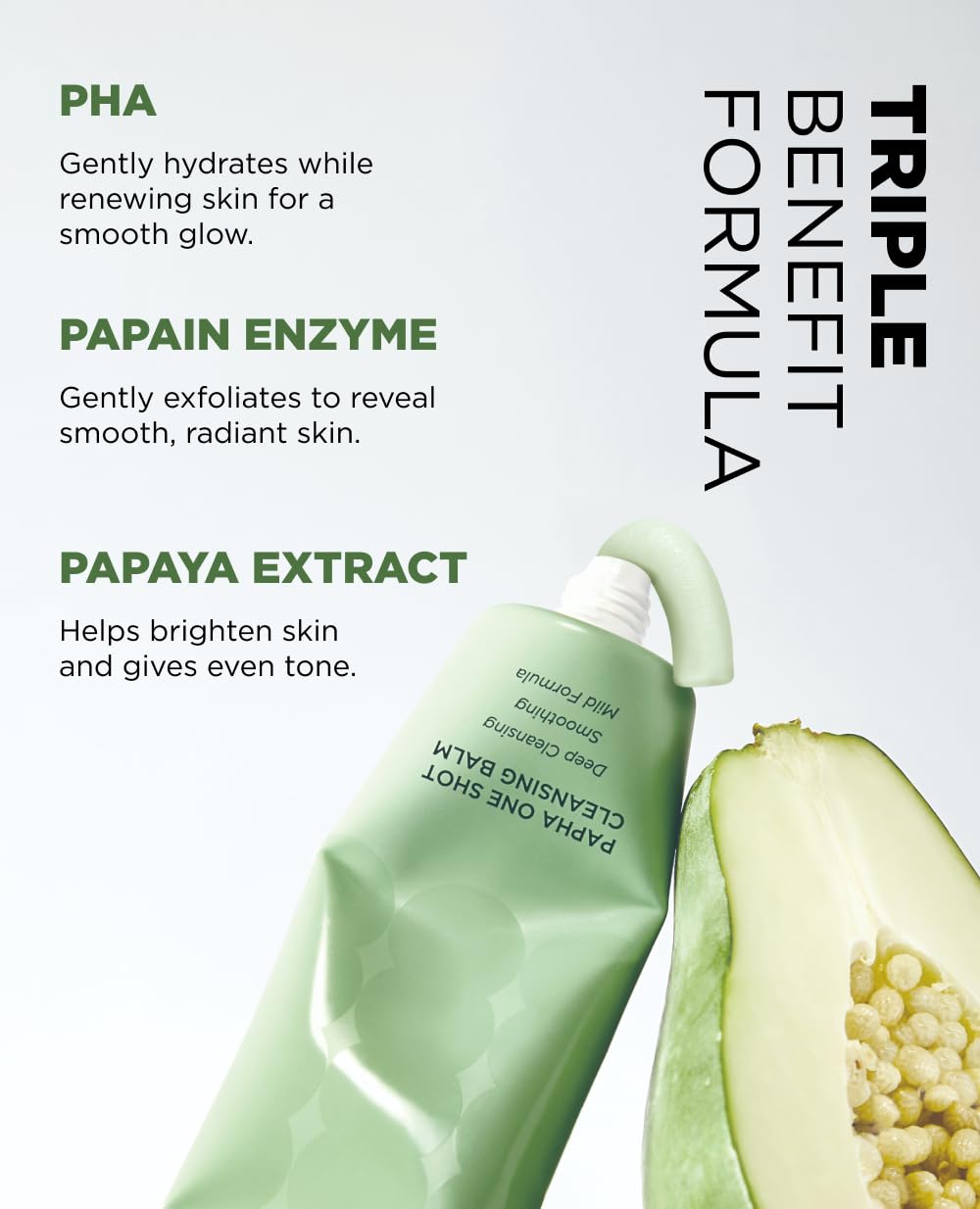 Either& PAPHA One Shot cleansing balm rinse demonstrates gentle, effortless removal