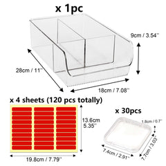 EKEFE large stackable all-in-one box for compact nail organization.
