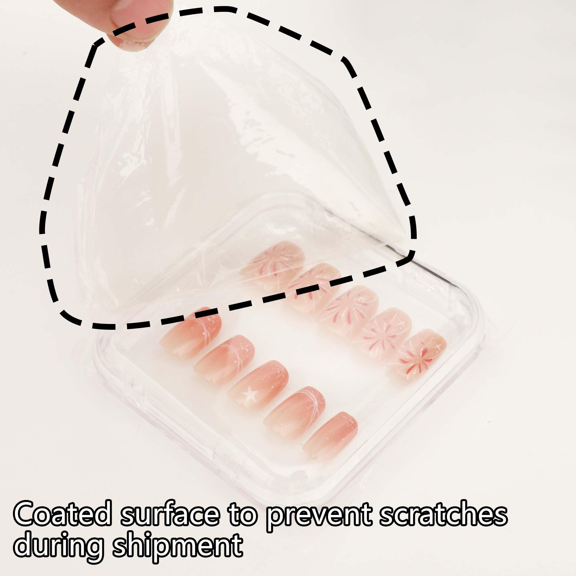 EKEFE transparent nail display case with neat organization.