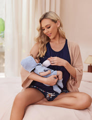 Ekouaer double-layer nursing panel; discreet feeding with one-handed access.
