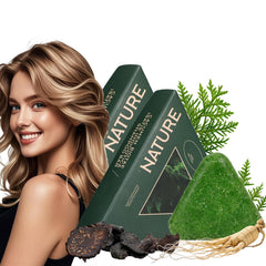 ekxzvg Nature Triangle Shampoo Bar packaging ready for travel.