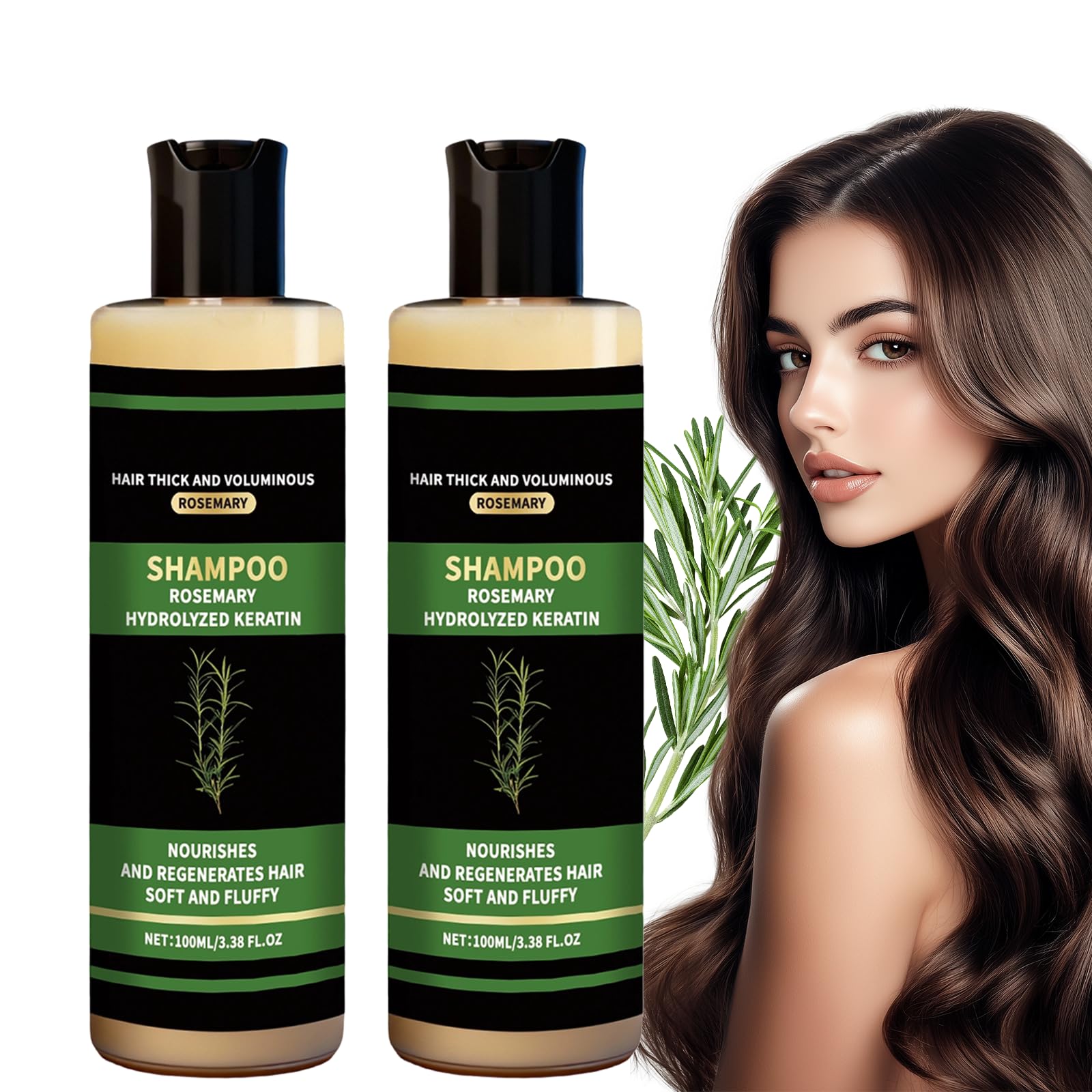 ekxzvg Organic Rosemary Hair Growth Shampoo bottle highlights scalp nourishment.