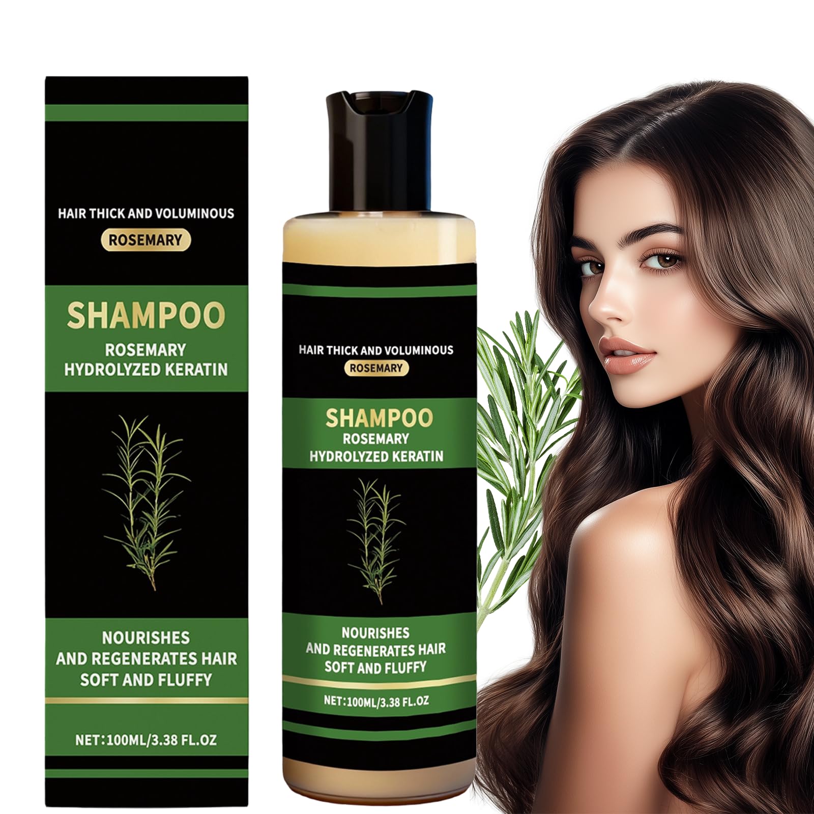 ekxzvg rosemary hair growth shampoo bottle demonstrates nourishing daily-use formula