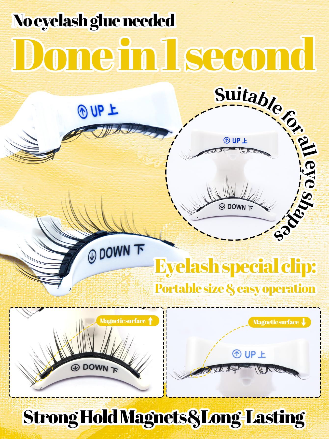 Elara Craft waterproof magnetic lashes stay secure during daily activities.