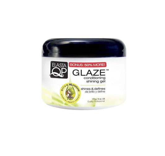 Elasta QP Glaze being applied to hair for defined shine.