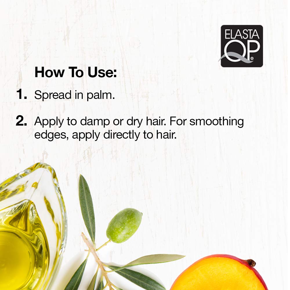 Elasta QP Glaze close-up highlights high-shine hair gloss.