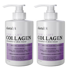 Elastalift fragrance-free collagen cream bottle for hydrating, non-greasy skin care.