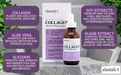 Elastalift serum texture on cheek for radiance.