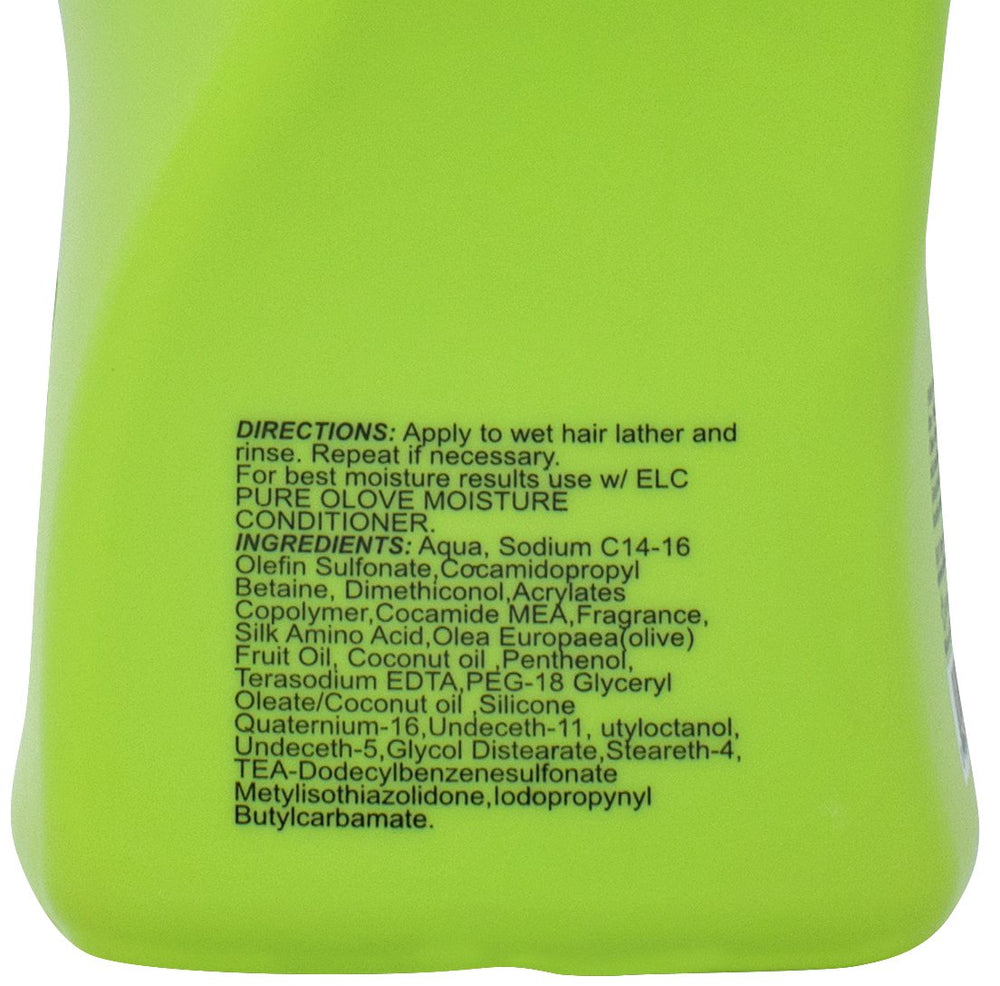 ELC Dao of Hair Pure Olove Shampoo bathroom display shows packaging and size