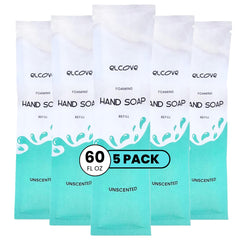 Elcove foaming unscented hand soap refill dissolving in water for foam