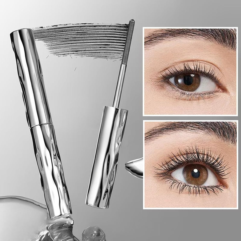 ELECANE Iron Wand Mascara lashes lifted with noticeable volume.