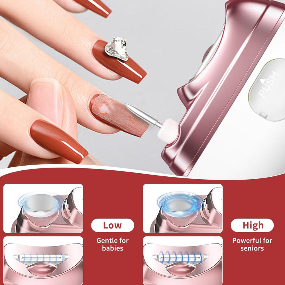 Electric Nail Clipper 4in1 two-speed control for gentle baby nails and faster adult shaping