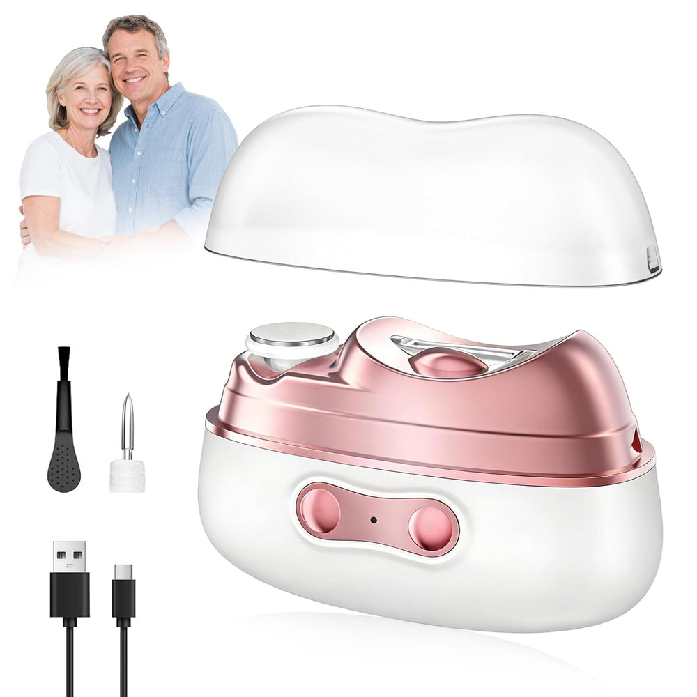Electric Nail Clipper 4in1 with LED light provides precise trimming in low light