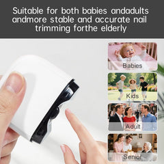 Electric Nail Clipper safety slot protects skin during trimming