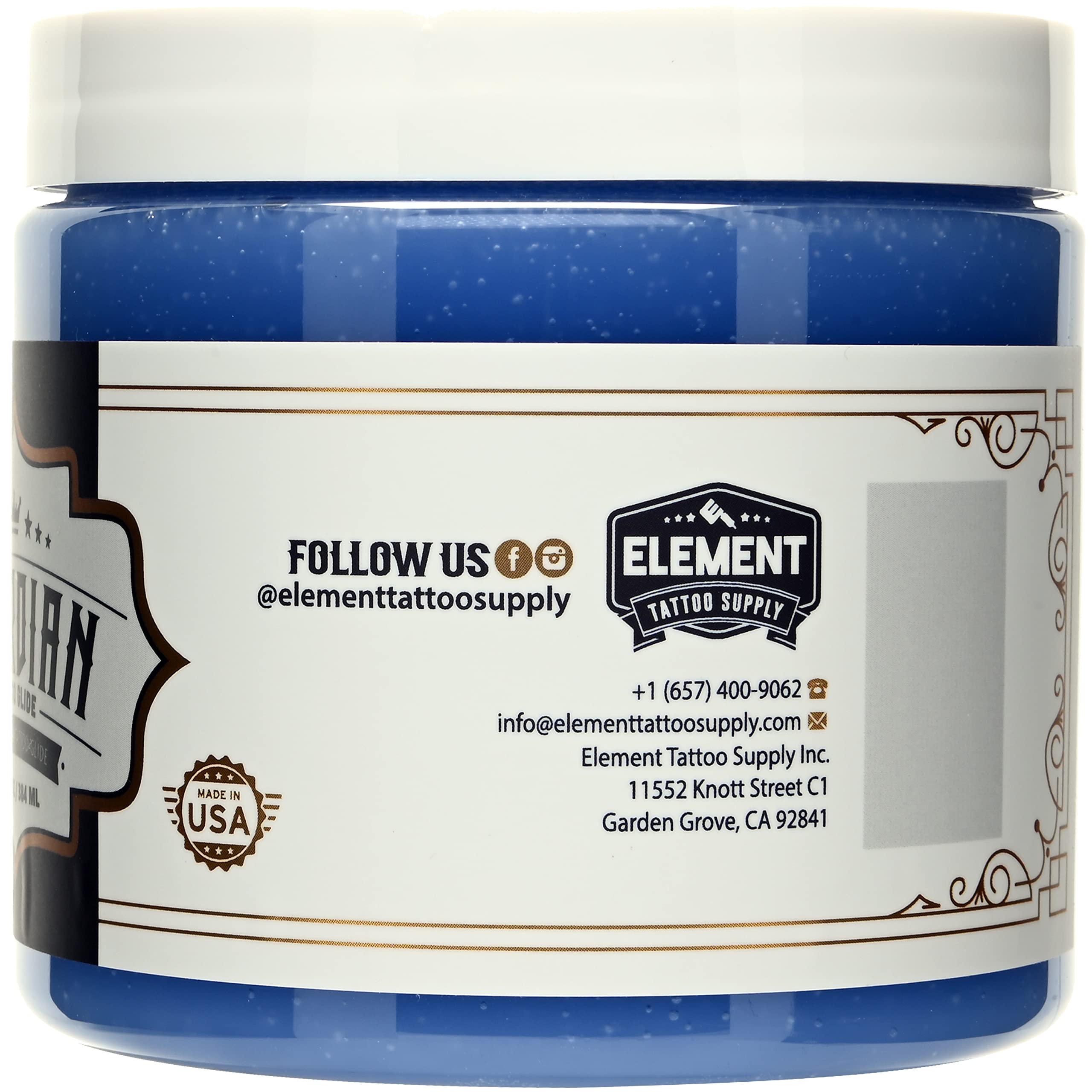 Element Tattoo Supply Guardian Tattoo Glide Gel application showing a smooth, controlled glide during sessions