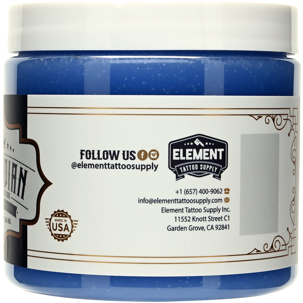 Element Tattoo Supply Guardian Tattoo Glide Gel application showing a smooth, controlled glide during sessions