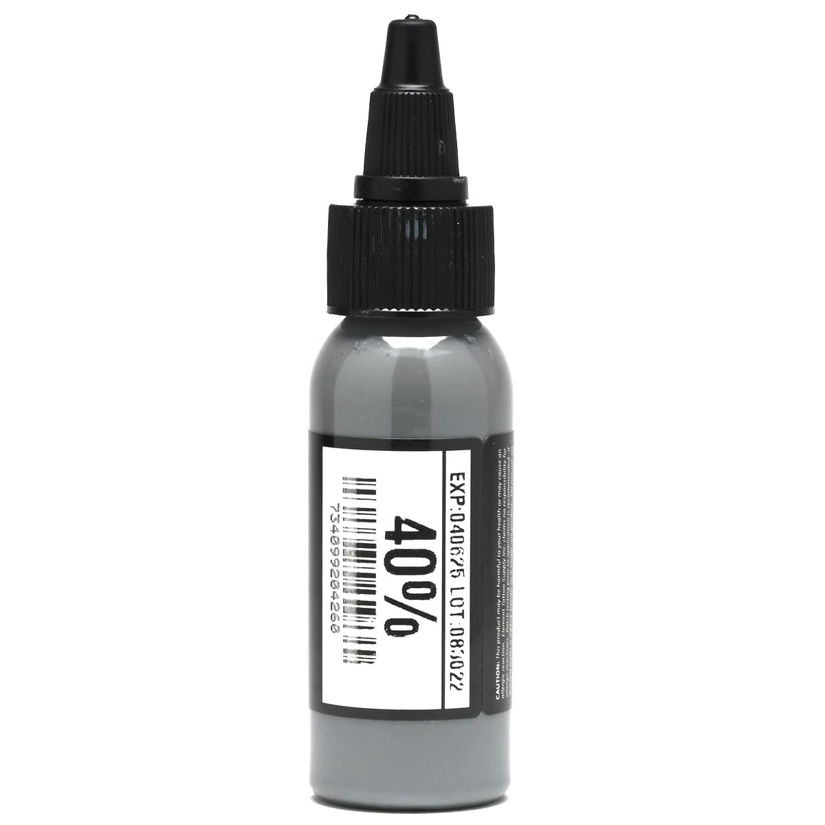 Element Tattoo Supply light medium gray ink bottle closeup for gentle transitions.