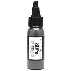 Element Tattoo Supply medium dark gray ink bottle closeup for depth and realism.