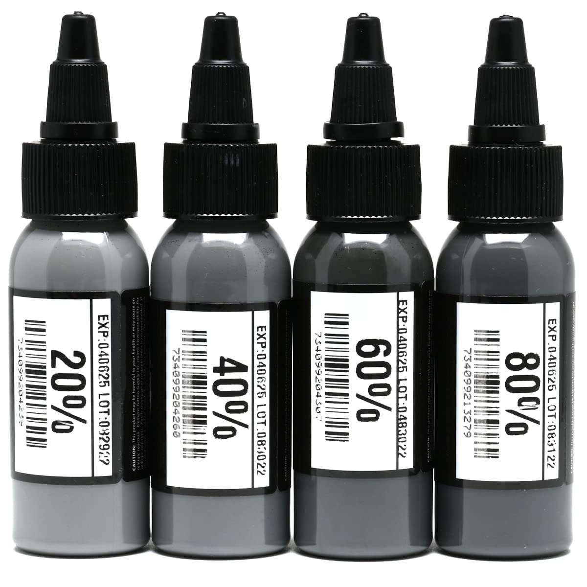 Element Tattoo Supply USA made tattoo ink collection closeup for professional studios.