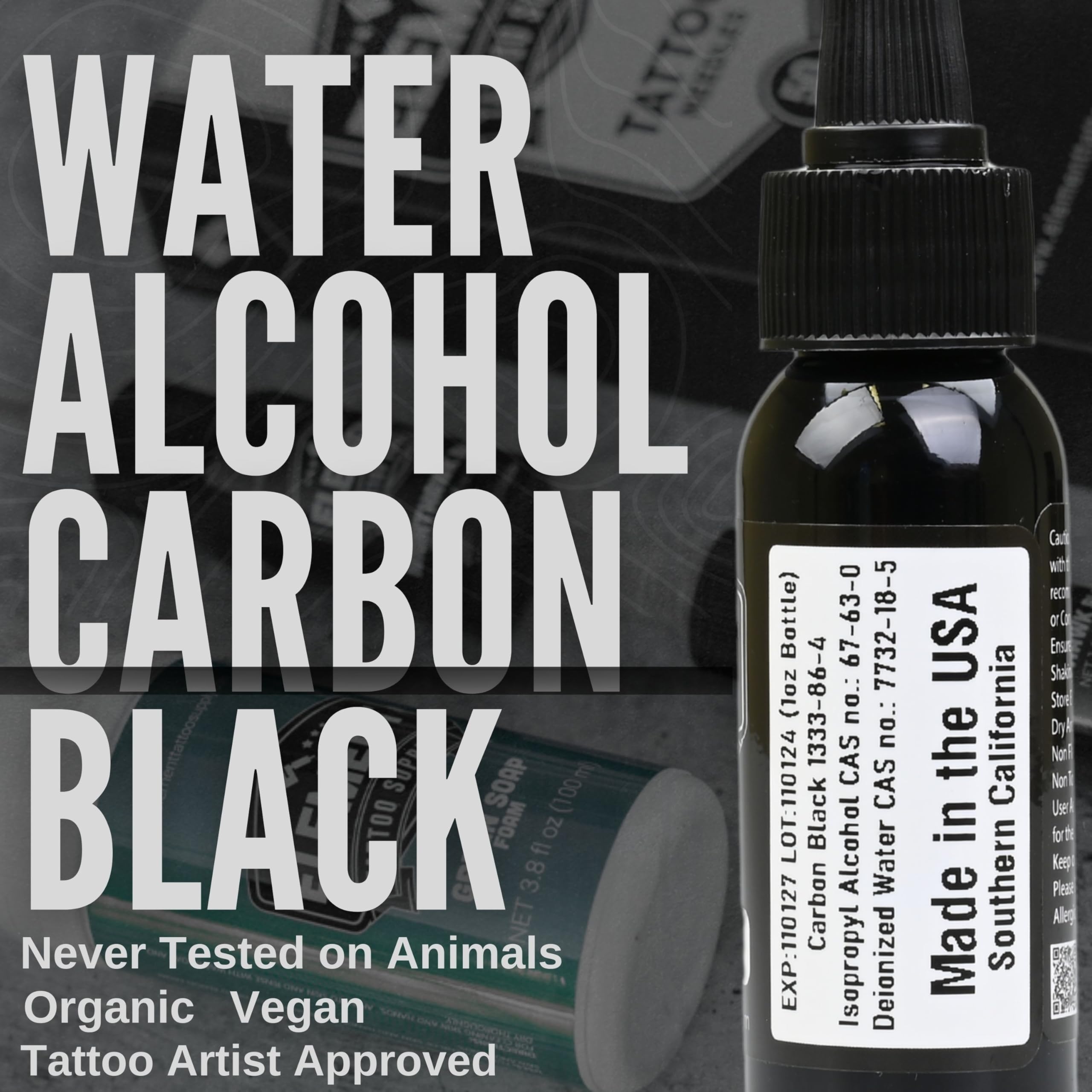 Element Tattoo Supply white ink close-up bottle showing smooth coverage for highlights