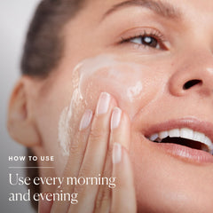Elemis Dynamic Resurfacing Travel-Size Packaging in focus showcases compact daily cleanser.