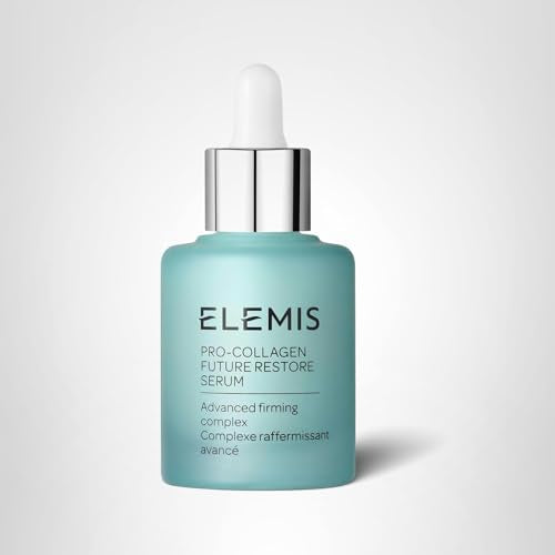 Spa-inspired setup with Elemis serum for pampered skin.