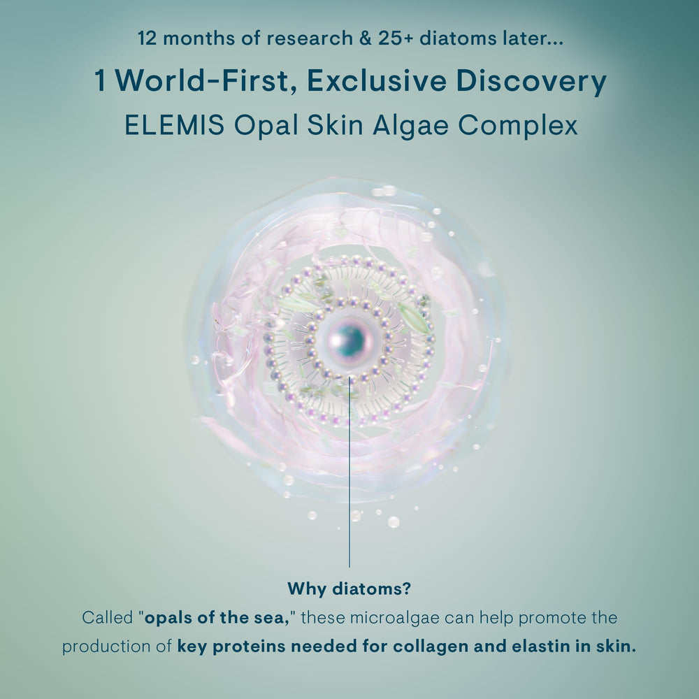 Elemis Pro-Collagen Future Restore Serum swirl texture on skin.